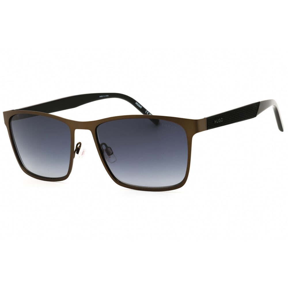 NWT HUGO HG 1328/S SVK Black Rectangle Sunglasses 57mm